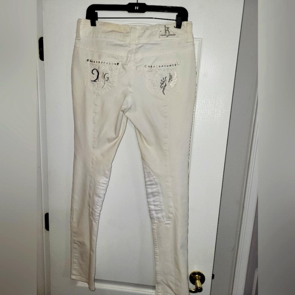 2KGrey Knee Patch Ladies Pas Op Riding Jean size 30